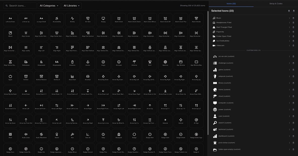 TimingFlow Icon Font Generator - Browse 91,000+ icons, select what you need, generate your custom font